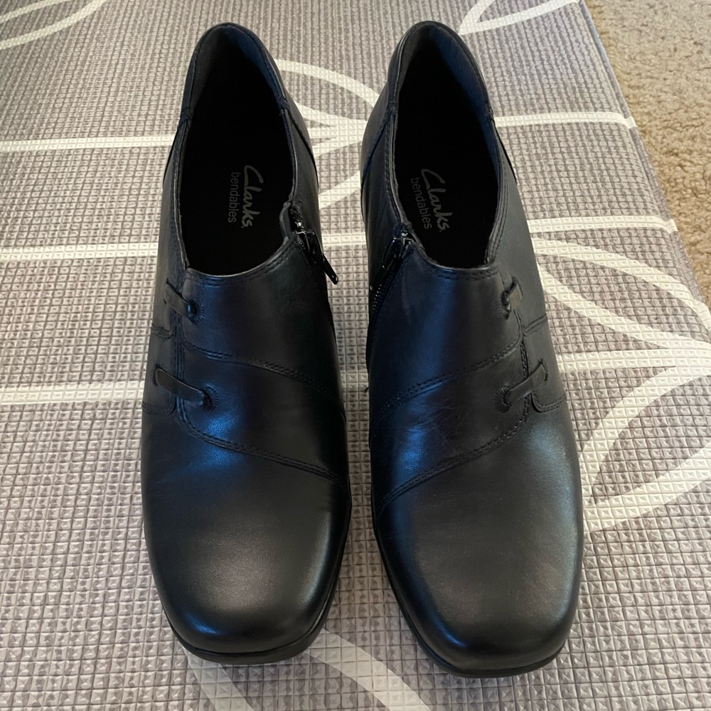NEW - Clark’s Black Leather Booties
